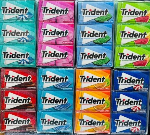 TRIDENT BUBBLE GUM  (12PCS) REGULAR