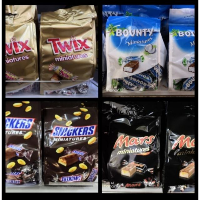 BOUNTY+SNICKER  MINIATURES  POUCH 220GRAM