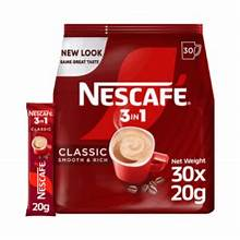 NESCAFE 3 IN 1  COFFE B=20 GRAMA( 30 PC BOX PAK)