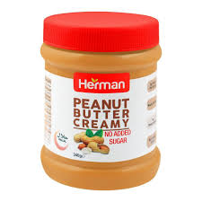 HERMAN PEANUT BUTTER NO ADDED SUGAR 340G