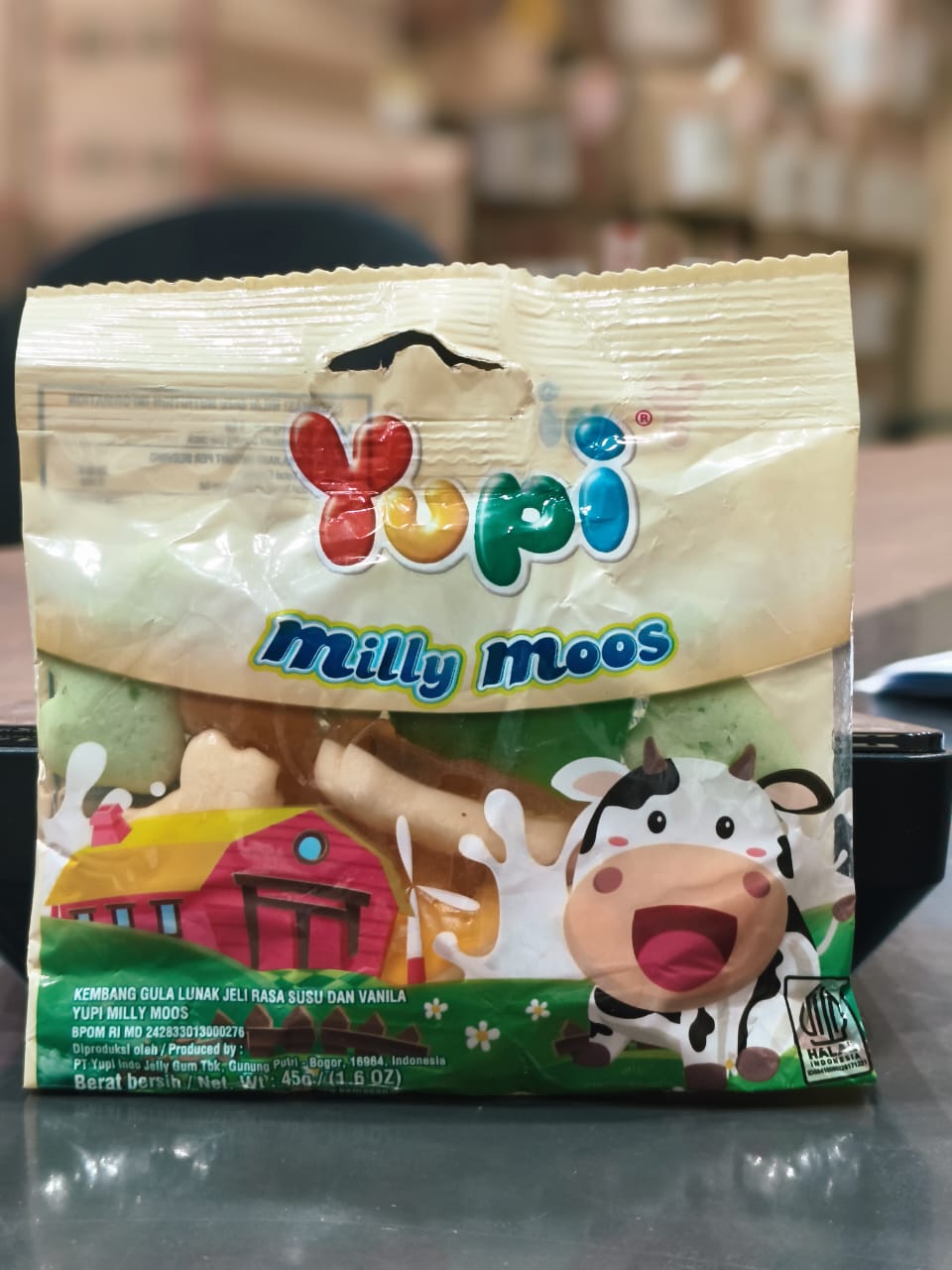 YUPI JELLY POUCH 45G  (6PCS)   (12CL) ALF