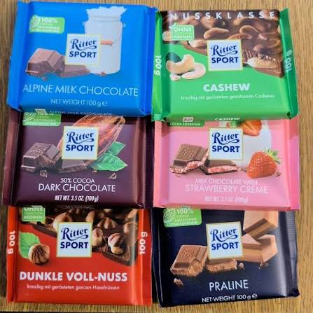 RITTER SPORT CHOCOLATE 2 FLAVOR 100G*2