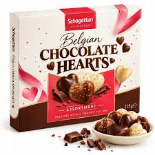 BELGIAN CHOCLATE HEARTS 195G  UK